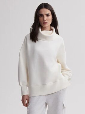 Varley Milton Sweat in Egret VAR01116